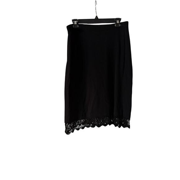 Notations Dresses & Skirts - Notations Women's Size XL Black Skirt Crochet Bottom with Beads